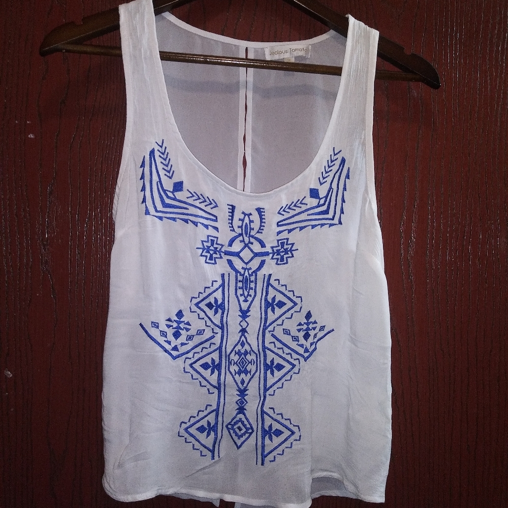 Dressy sheer tank